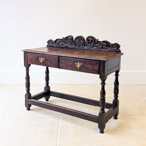 Antique Late Victorian Oak Side Table C.1890