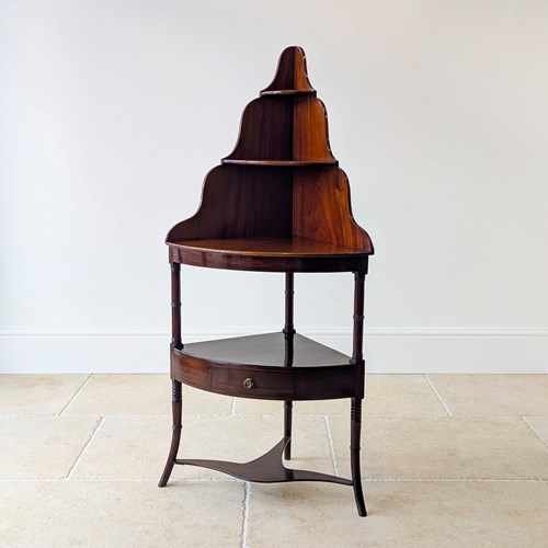 Antique Regency Mahogany Tiered Corner Stand C.1820