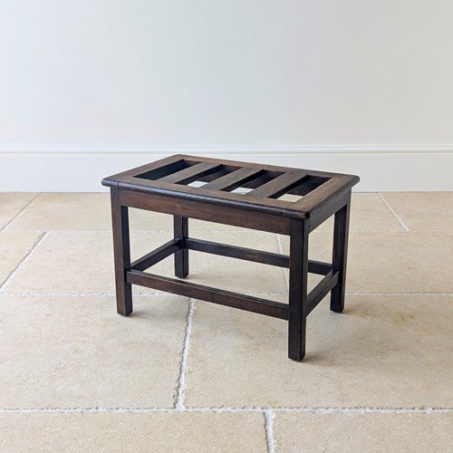 Antique Edwardian Oak Luggage Stand C.1910