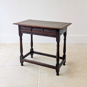 Antique Late 17Th Century Oak Side ...