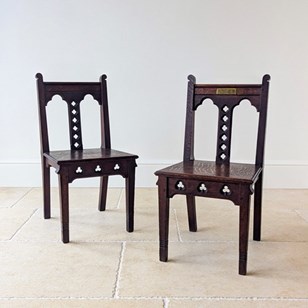 Antique Edwardian Gothic Revival Oa...