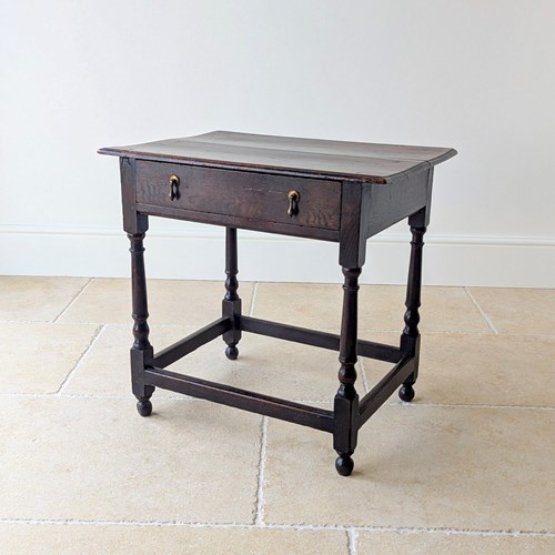 Antique William & Mary Oak Side Table C.1690