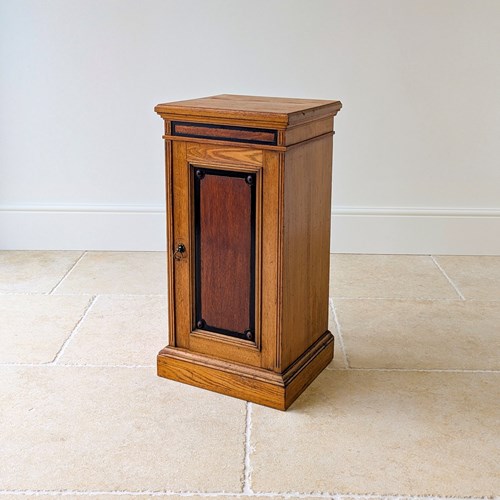 Antique Victorian Oak Aesthetic Movement Bedside Cabinet C.1890