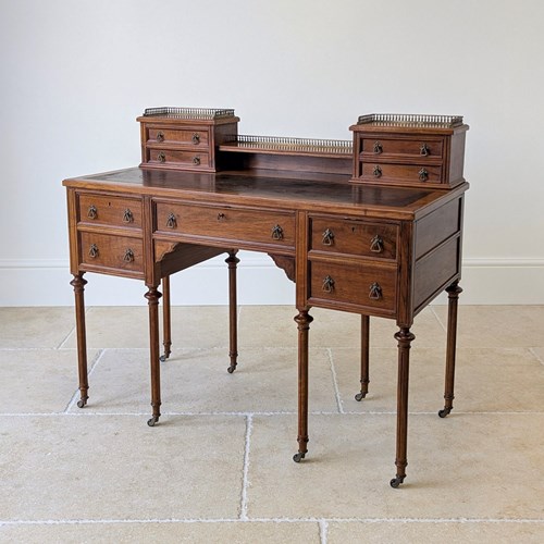 Antique Victorian Walnut Writing Desk C.1880