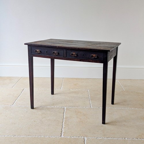 Antique George III Country House Oak Side Table C.1800