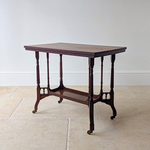 Antique Victorian Aesthetic Movement Mahogany Side Table By Gregory & Co C.1880