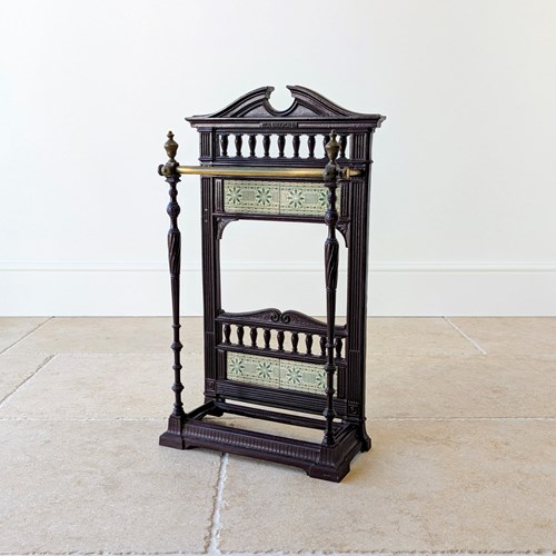 Edwardian Aesthetic Movement Cast Iron Stick Stand By Coalbrookdale C.1905