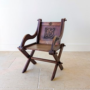 Antique Edwardian Oak Glastonbury C...