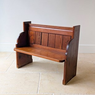 Antique Victorian Pitch Pine Pew C....
