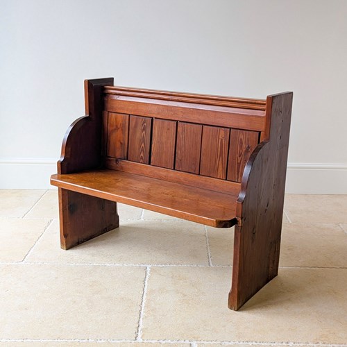 Antique Victorian Pitch Pine Pew C.1890