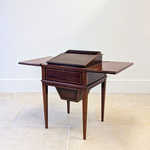 Antique Edwardian Inlaid Mahogany Metamorphic Writing Table C.1905