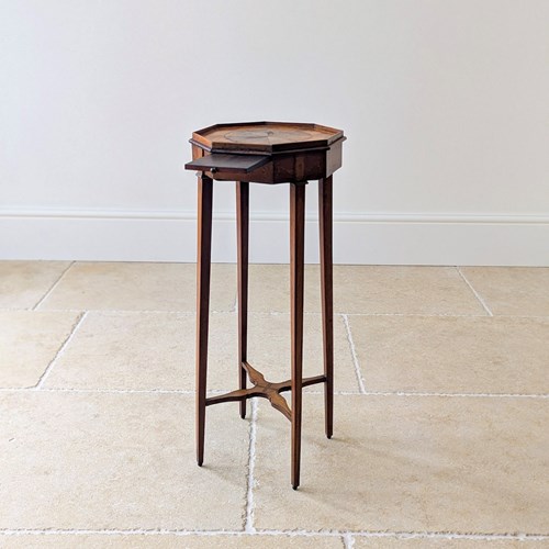 Antique Georgian Mahogany Octagonal Sheraton Urn Stand C.1780