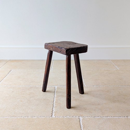 Antique Victorian Oak Birmingham Jeweller's Stool C.1860