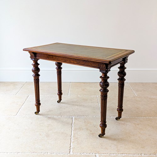Antique Victorian Converted Burr Walnut Writing Table C.1870