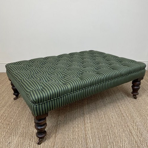 Traditionally Upholstered Deep Buttoned Footstools