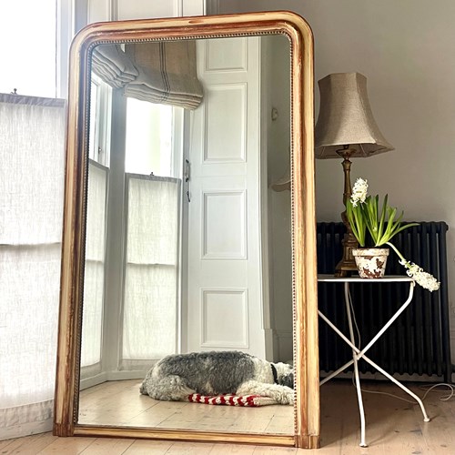 Large Antique French Gilt Louis Philippe Mirror C1860