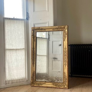 Antique French Gilt Mirror - Foxed ...