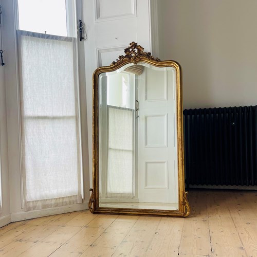 Antique French Gilt Louis XV Mirror  - Bevelled Glass