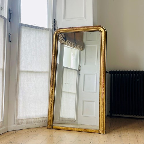 Antique French Gilt Louis Philippe Overmantel Mirror C1800
