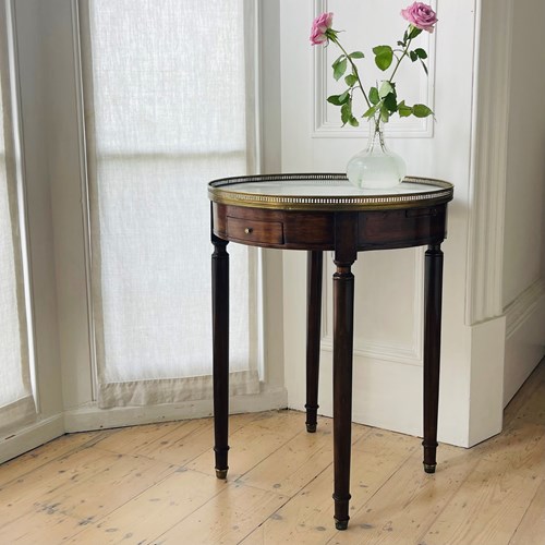 Antique French "Bouillotte" Marble Occasional Table