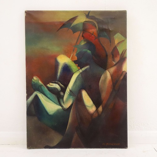 Abstract Art Signed J Gowing Scopes