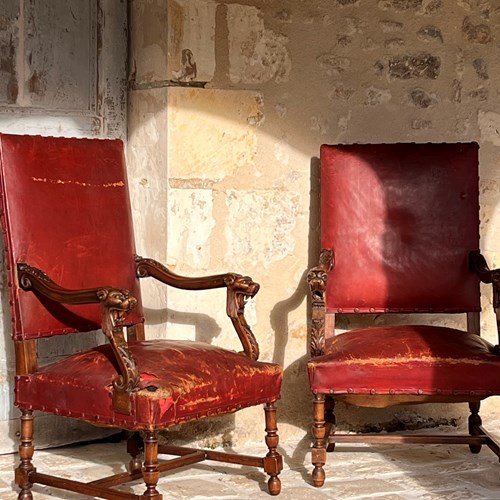 Pair Of Louis Xlv Style Fauteuils 