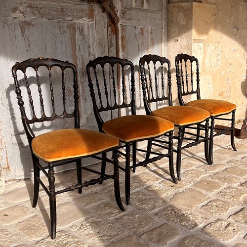 Set Of Four Napoleon III Side Chairs