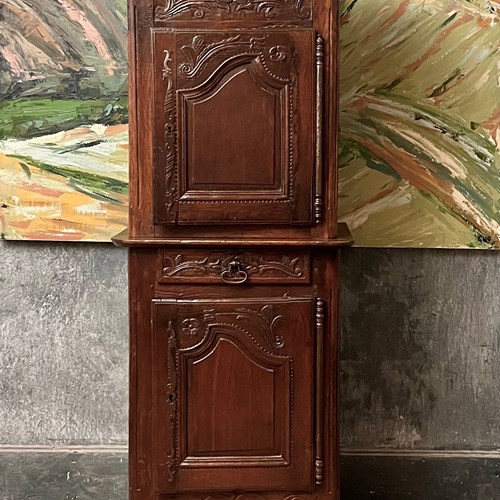 18Th Century French Carved Oak Cupboard 