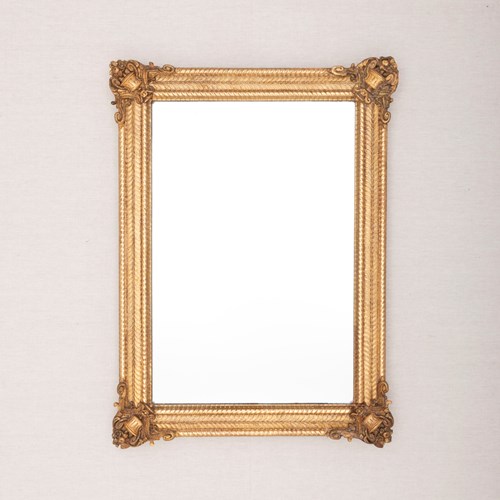Antique French Giltwood Mirror – Napoleon III Period – 19Th Century