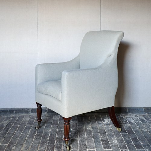 Early 19Th Century Mahogany Scottish Library Armchair