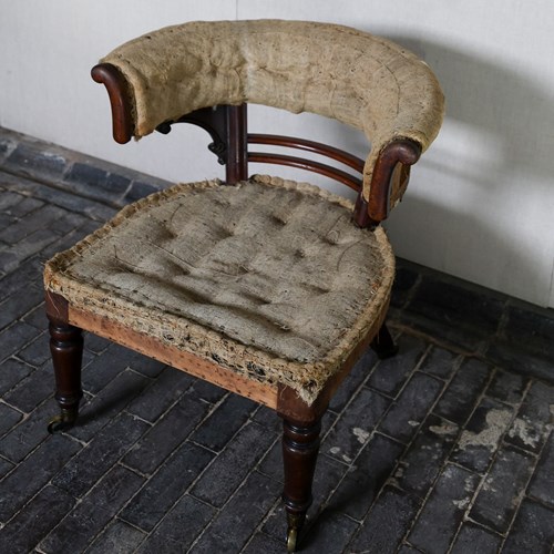 Horse-Shoe Mahogany Desk Chair Attrib Holland & Sons