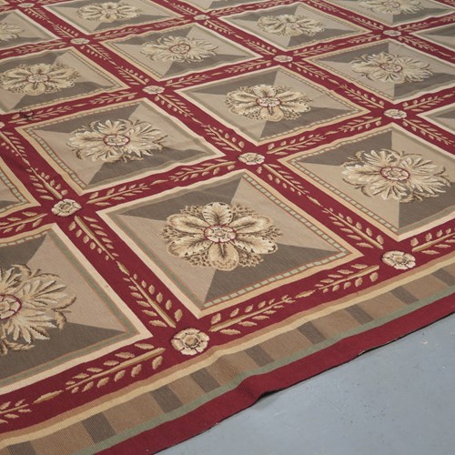 Large Vintage Needlepoint Carpet Of Robert Adam Design