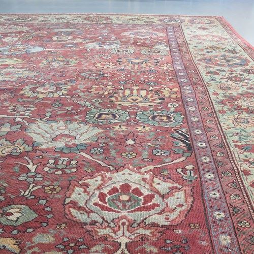 Very Large C. 1890 Ziegler Mahal Carpet