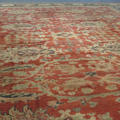 Exceptional C. 1880S Large Ziegler Mahal Carpet