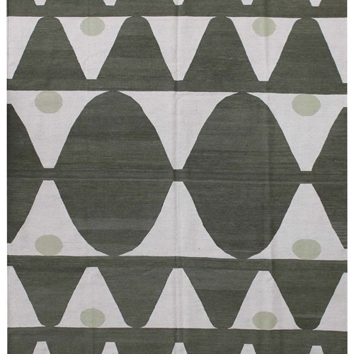 Handwoven Mid-Century Swedish Style Kilim