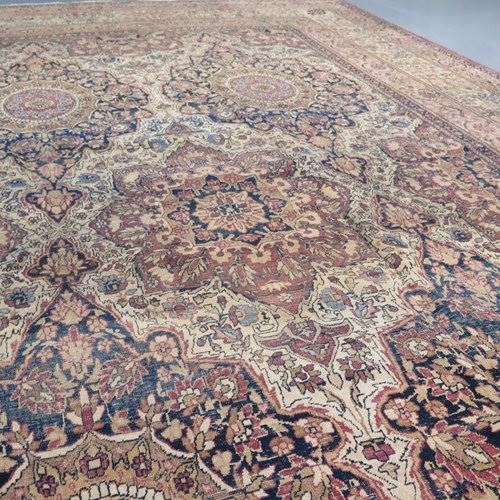 Striking C. 1860 Laver Kirman Carpet