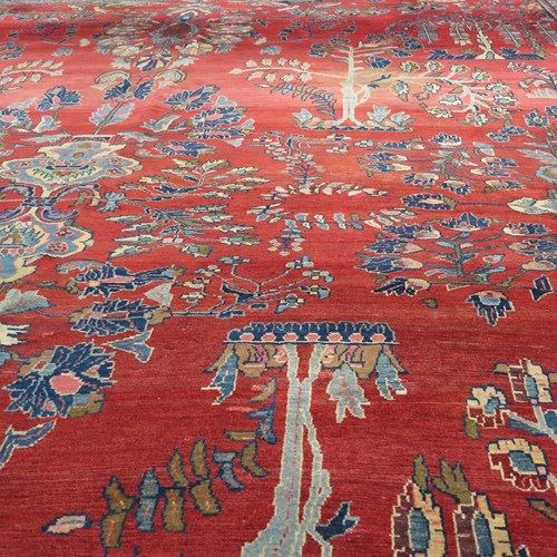 Antique Sarouk Carpet