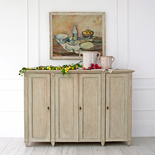 Striking Gustavian Sideboard Dated 1892