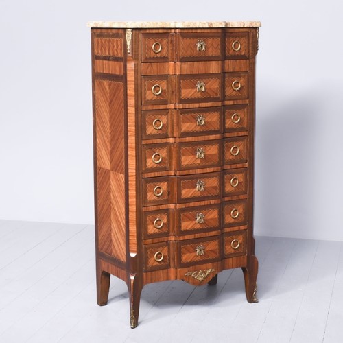 Louis XVIStyle MarbleTop Kingwood Chest of Drawers