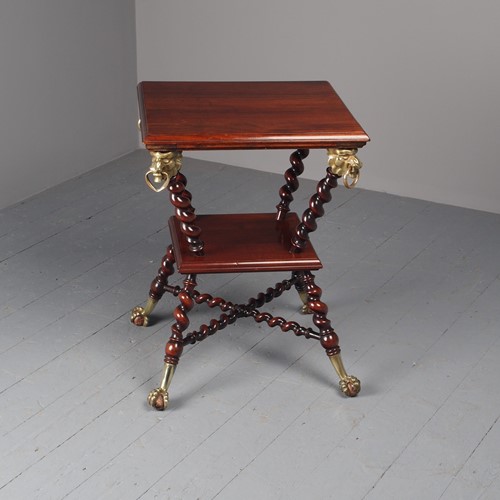 Unusual Antique Walnut Occasional Table