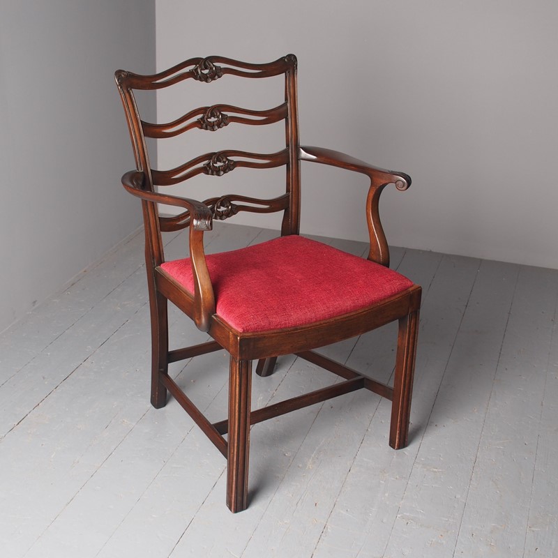 Antique Georgian Style Mahogany Armchair-georgian-antiques-1-armchair-main-637543347025431871.JPG