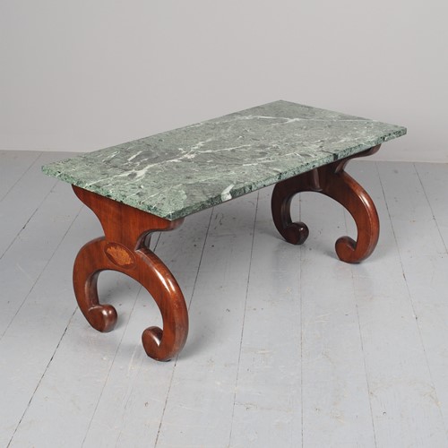 Antique Style Green Marble Coffee Table