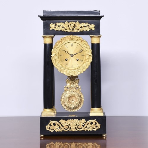 French Portico Mantle Clock