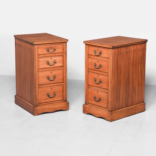 Pair of Pedestal Bedside Cabinets