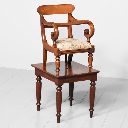 Late Georgian Mahogany Child's Chair on Stand