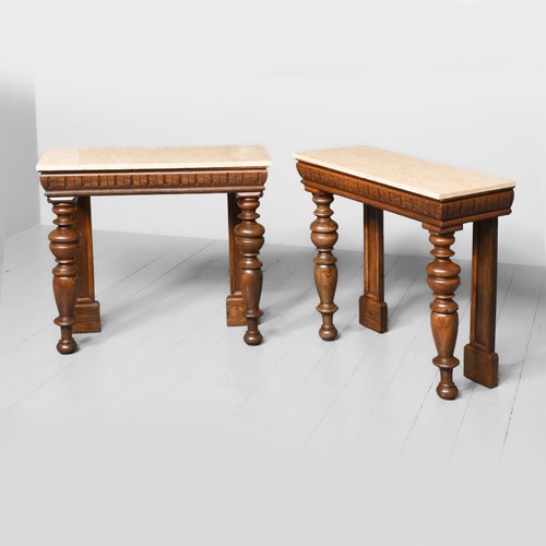 Pair Of Marble Topped Side Tables