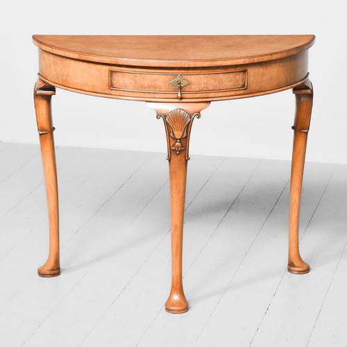 George I Style Burr Walnut Hall Table