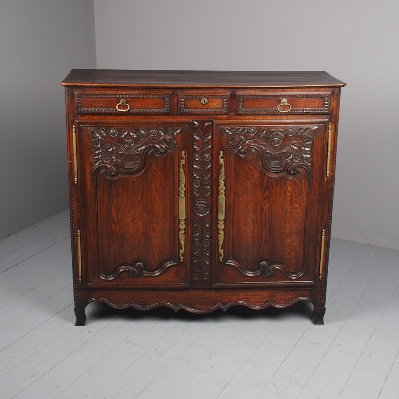 Antique Northern French Carved Oak Side Cabinet-georgian-antiques-1-main-637578161632002413.jpg