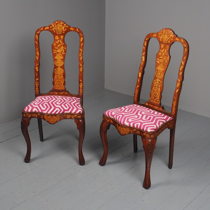 Antique Pair of Dutch Marquetry Walnut Chairs-georgian-antiques-1-pair-of-chairs-main-637509005033497222.JPG