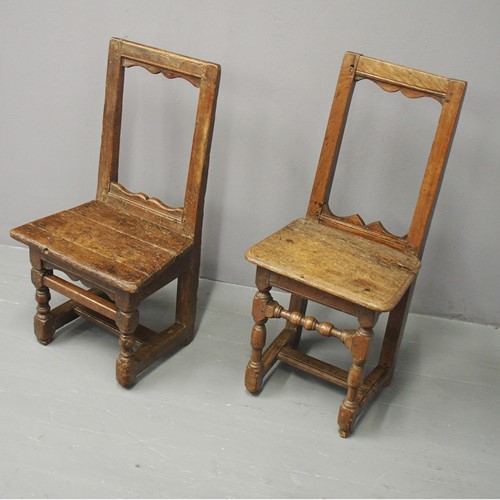 Pair of French Oak Nuns or Praying Chairs